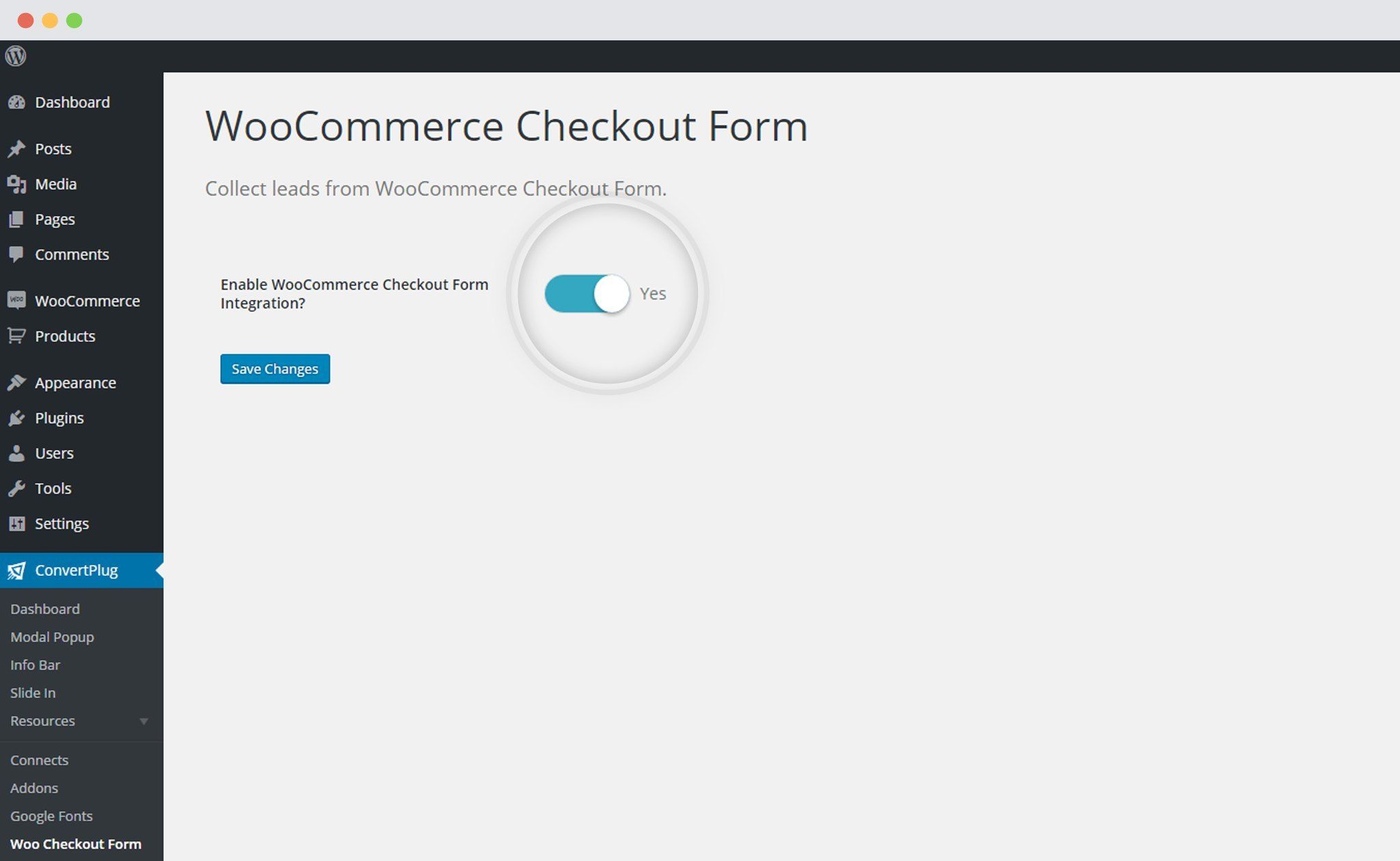 Enable WooCommerce integration with ConvertPlus