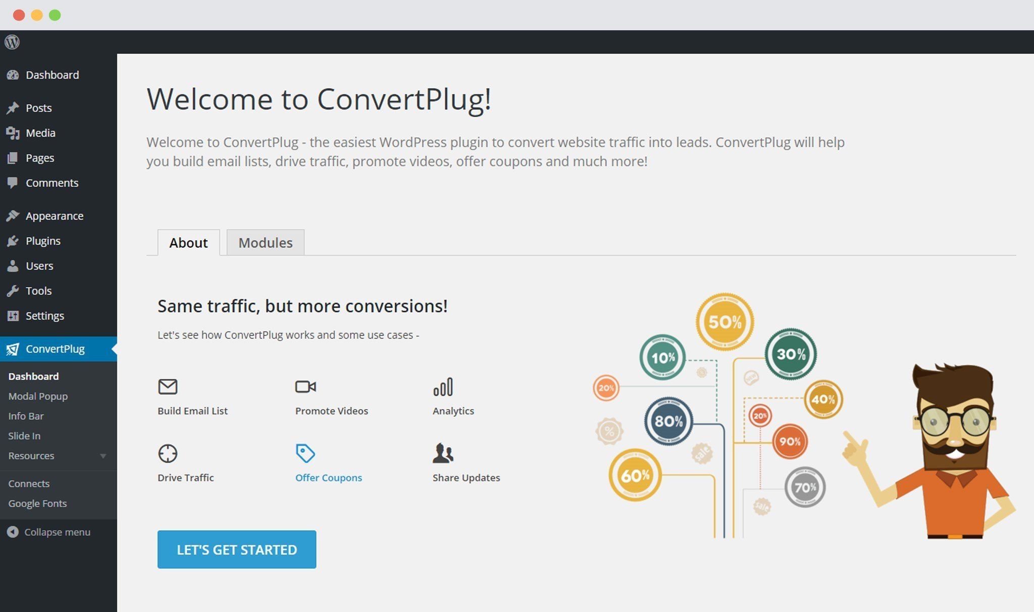 modal-popup-page in ConvertPlus